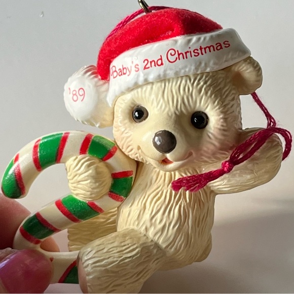 Hallmark Holiday Vtg 989 Hallmark Keepsake Childs Age Bear Ornament